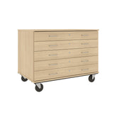 36" Tall Assembled Five Drawer Mobile Storage Cabinet with Lock - 80392 F36 - Steven's I.D.SYSTEMS®